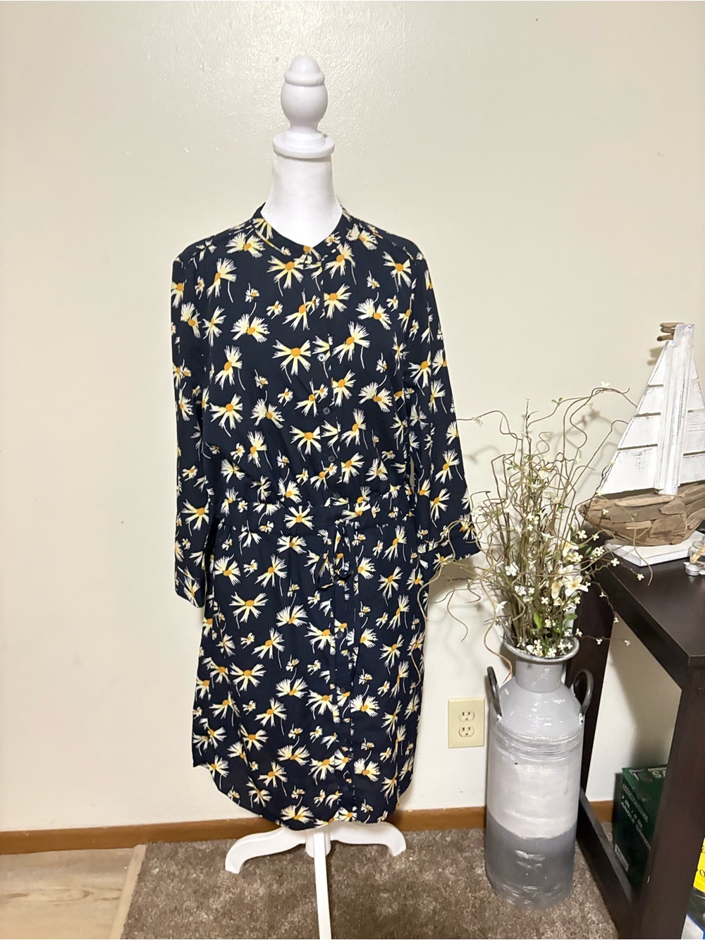 Banana Republic Navy Floral Dress